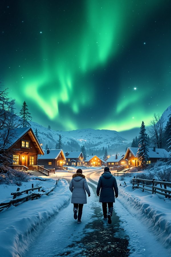 北极光下 Under the Aurora 北极光下 海报